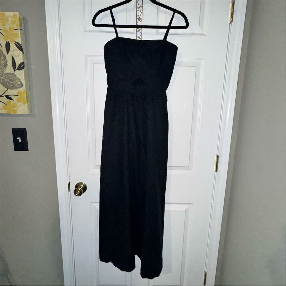 Robertson + Rodeo Women's Black‎ Maxi Lined Tank Dress Sweetheart Neckline S **